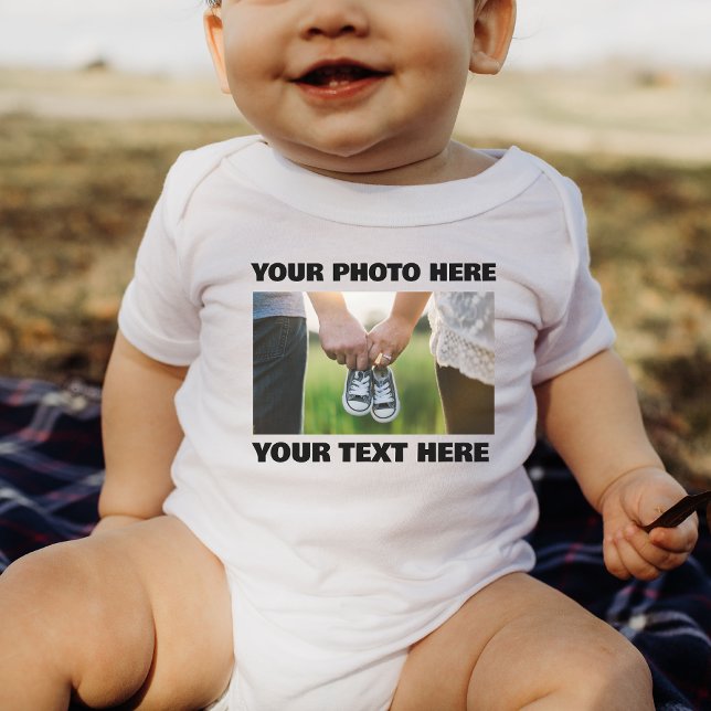 Anpassningsbar Anpassa Photo Baby din fotopresentg T Shirt (Skapare uppladdad)