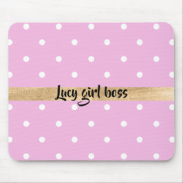 Anpassningsbar anpassning av rosa polka dots musmatta