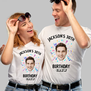 Anpassningsbar Ansikte 10:e 20:e 40:e besättningen T Shirt