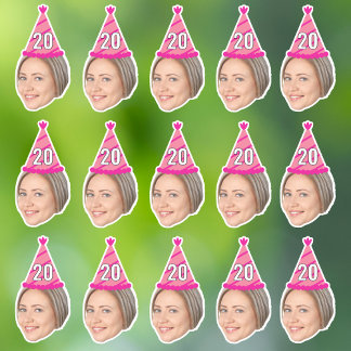 Anpassningsbar Ansikte 20:e 30:e 40:e 60:e födelse Klistermärken