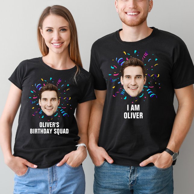 Anpassningsbar Ansikte 30:e 40:e 60:e 70:e födelse T Shirt (Skapare uppladdad)