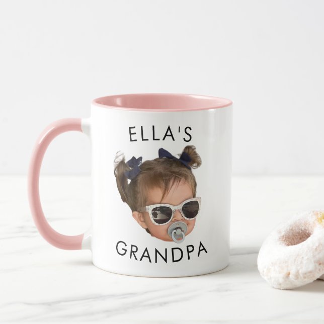 Anpassningsbar Ansikte, Baby Ansikte Dady Gift, Gr Mugg (Med munk)