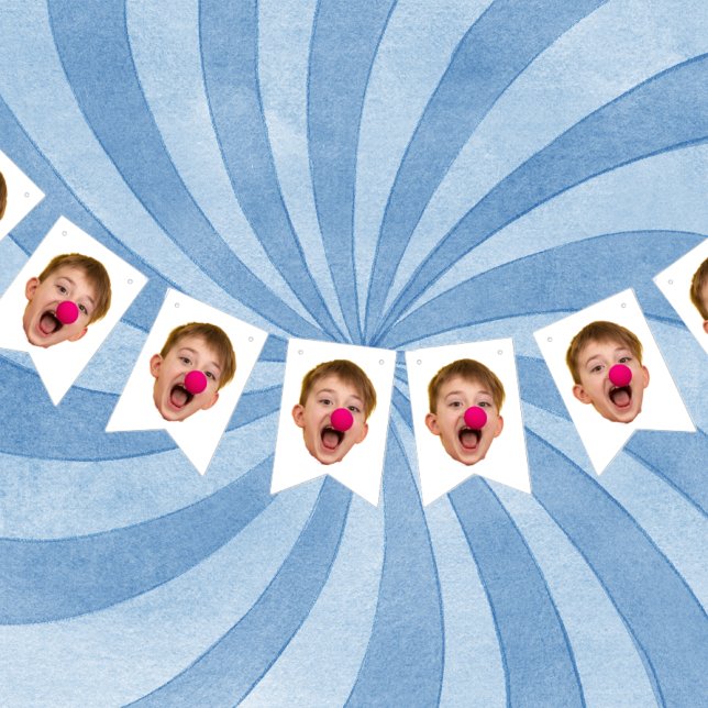 Anpassningsbar Ansikte Banner, födelsedagsbanderol Vimplar (Skapare uppladdad)