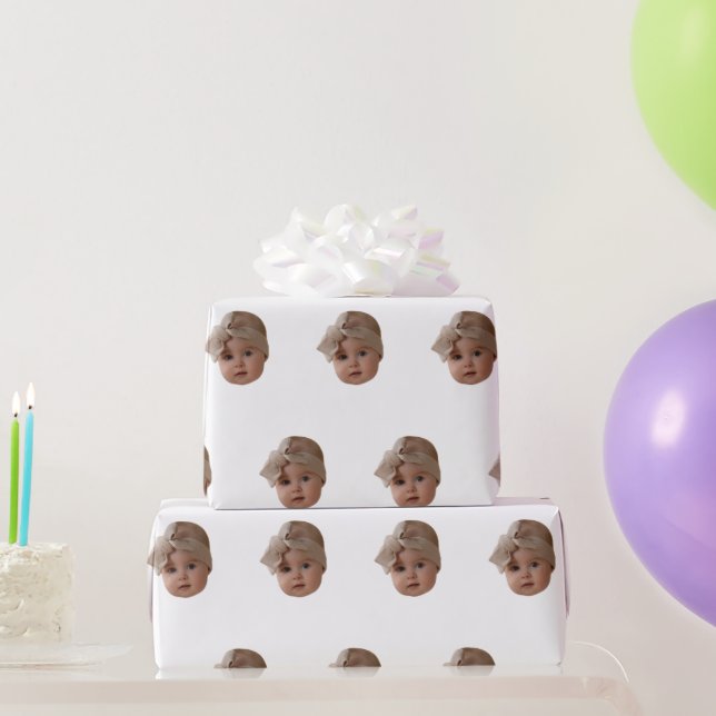 Anpassningsbar Ansikte Födelsedagsfest Anpassnings Presentpapper (Festgåvor)