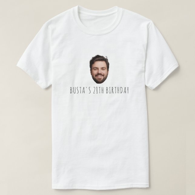 Anpassningsbar Ansikte Födelsedagsfest Personlig B T Shirt (Design framsida)