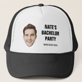 Anpassningsbar Ansikte Groom Groomsmans Bachelor P Keps