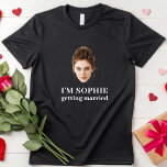 Anpassningsbar Ansikte Möhippa Bachelorette Party  T Shirt<br><div class="desc">Anpassningsbar Ansikte Möhippa Bachelorette Party Bride Photo T-Shirt</div>