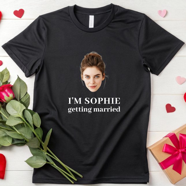 Anpassningsbar Ansikte Möhippa Bachelorette Party  T Shirt (Skapare uppladdad)