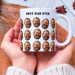 Anpassningsbar Ansikte Personlig Text med Bild Fun Kaffemugg