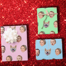 Anpassningsbar Ansikte Photo Family Gift, 4 Foton