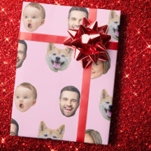 Anpassningsbar Ansikte Photo Family Gift, 4 Foton