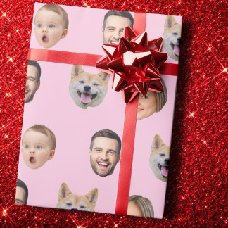 Anpassningsbar Ansikte Photo Family Gift, 4 Foton Presentpapper
