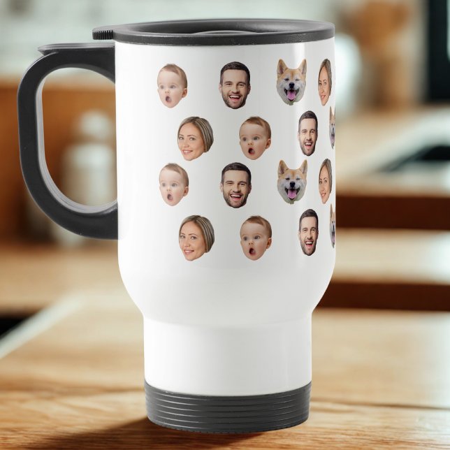 Anpassningsbar Ansikte Photo Family Mugg, 4 foton  Resemugg (Skapare uppladdad)