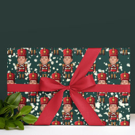 Anpassningsbar Ansikte Photo jul Nutcracker Gift W Presentpapper