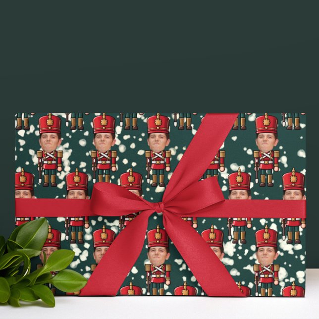 Anpassningsbar Ansikte Photo jul Nutcracker Gift W Presentpapper (Skapare uppladdad)