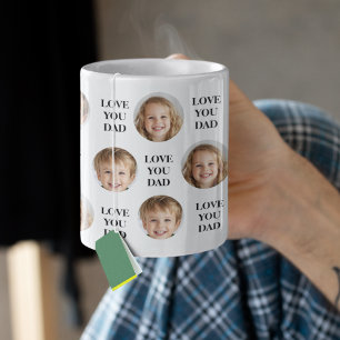 Anpassningsbar Ansikte Photo Kärlek You Pappa Kaffemugg
