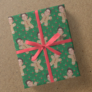 Anpassningsbar Ansikte Photo Pepparkaksgubbes jul  Presentpapper
