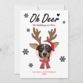 Anpassningsbar Ansikte Photo Reindeer jul Helgdag  Julkort