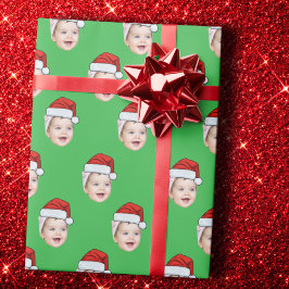 Anpassningsbar Ansikte Photo Santa Hat-Grönten Presentpapper