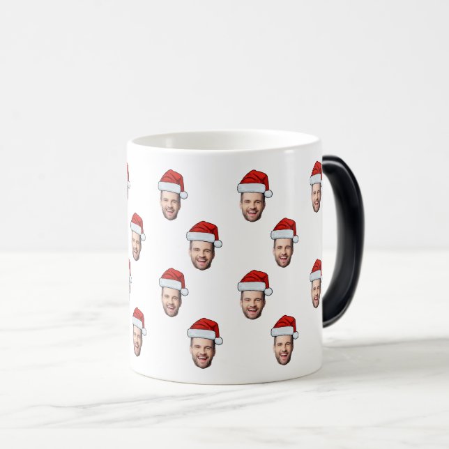 Anpassningsbar Ansikte Photo Santa Hat julklapp Magisk Mugg (Framsida höger)