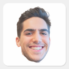 Anpassningsbar Ansikte Stickers, Personlig Ansikte Fyrkantigt Klistermärke