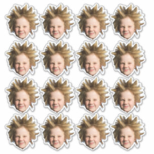 Anpassningsbar Ansikte Stickers Personlig Fotohuvu Klistermärken