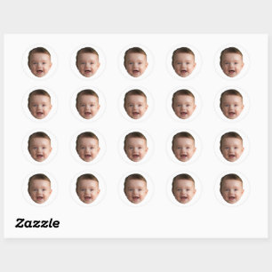 Anpassningsbar Ansikte Stickers Personlig Funny An Runt Klistermärke