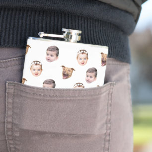 Anpassningsbar Ansikte, Unik Family Gift 3-foton A Fickplunta