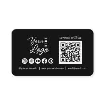 Anpassningsbar Anslut med Social Media QR-kod svar