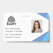 Anpassningsbar anställd ID-kortmärke