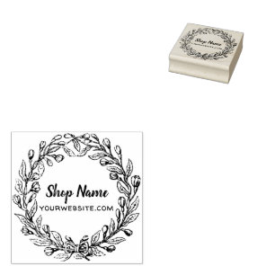 Anpassningsbar Antique Small Business Blommigt Wan Stämpel
