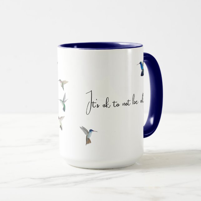 Anpassningsbar Anxiety Hummingbird Mugg (Framsida höger)