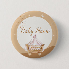 Anpassningsbar Aqiqah Firande Button Baby Shower-f Knapp