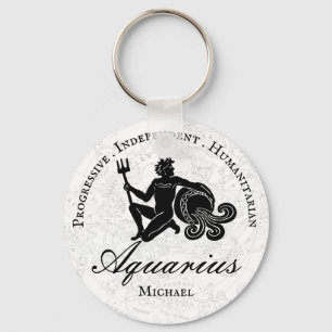 Anpassningsbar Aquarius Zodiac Traits Astrology Wh Nyckelring
