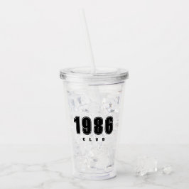 Anpassningsbar År - 1986 Klubb - svart, enkelt Take Away Mugg