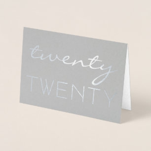 Anpassningsbar År 2020 Modern Typografi-Elegant Folierat Kort
