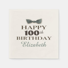 Anpassningsbar år | Antique Grattis på födelsedage Pappersservett