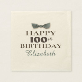 Anpassningsbar år | Antique Grattis på födelsedage Pappersservett