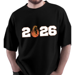 Anpassningsbar År för eldhäst 2026 nyår T Shirt