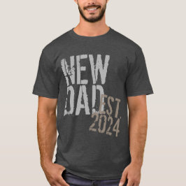 Anpassningsbar År Ny pappa Grunge Fars dag Tee Shirt