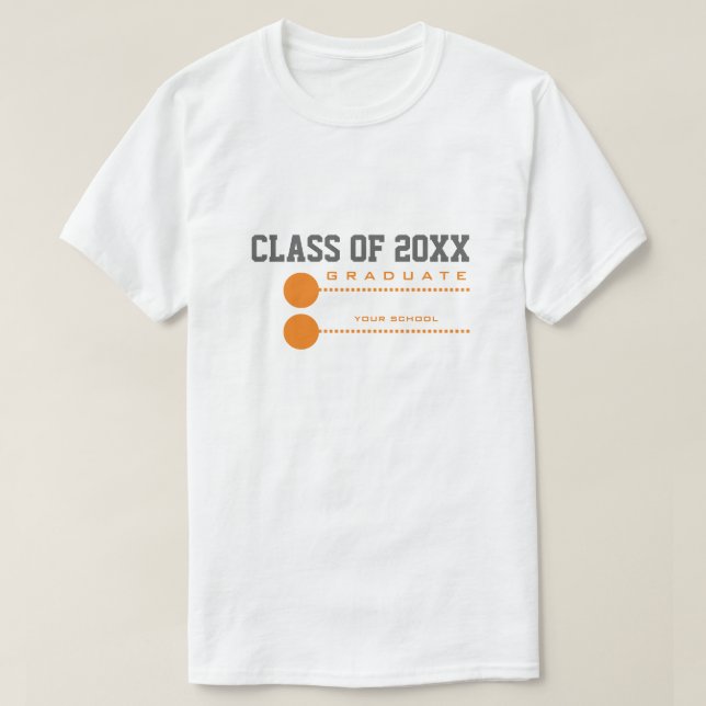 Anpassningsbar år | Skola Studenten T-Shirts (Design framsida)