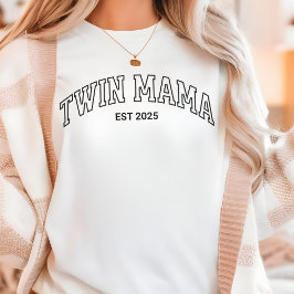 Anpassningsbar år Twin mamma T-shirt, trött mamma T Shirt
