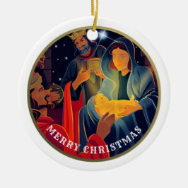 Anpassningsbar-året och Namn-familjens jul Julgransprydnad Keramik