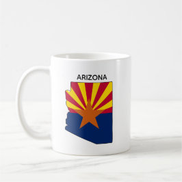 Anpassningsbar Arizona Staten Karta Flagga Kaffemugg