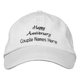 Anpassningsbar Årsdag för texthattar i Önskemål pa Broderad Keps