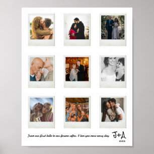 Anpassningsbar - årsdag Foto Collage Ram Poster