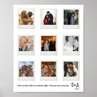 Anpassningsbar - årsdag Foto Collage Ram Poster
