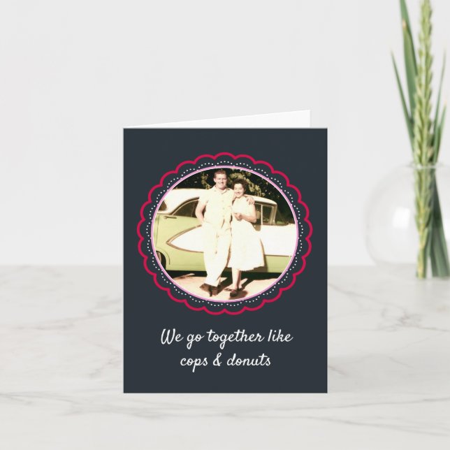 Anpassningsbar-årsdag / kuvert & donuts helgkort (Framsida)