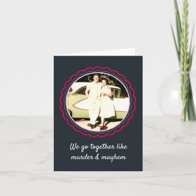 Anpassningsbar-årsdag / Mord & Mayhem Helgkort (Framsida)