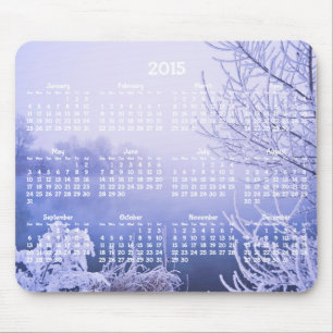 Anpassningsbar Årskalender 2015 Mus mattor Winter Musmatta